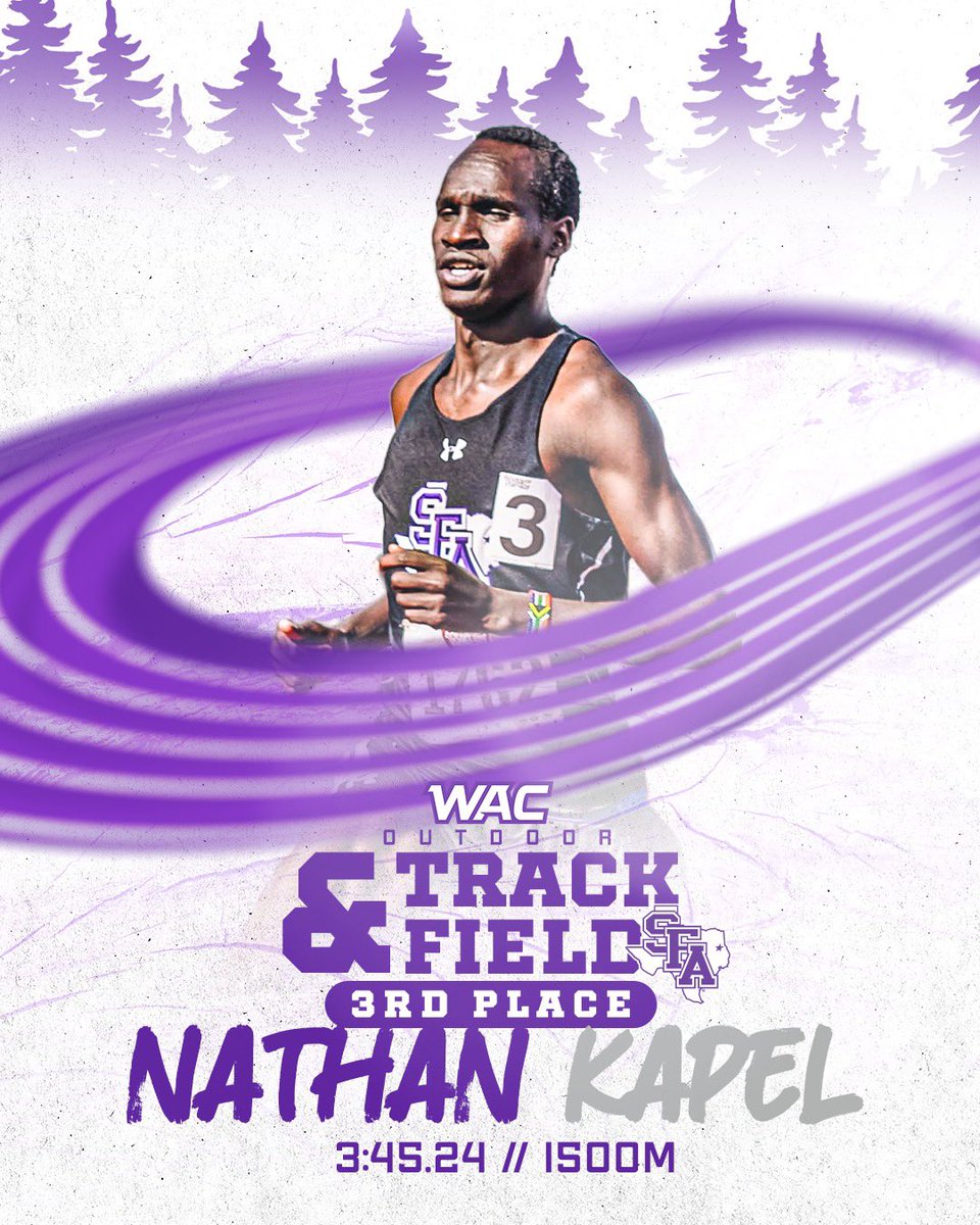 Add another accolade to Nathan’s list 👀 Nathan Kapel has finished third in the 1500m with a time of 3:45.24! #AxeEm x #RaiseTheAxe x #WACotf