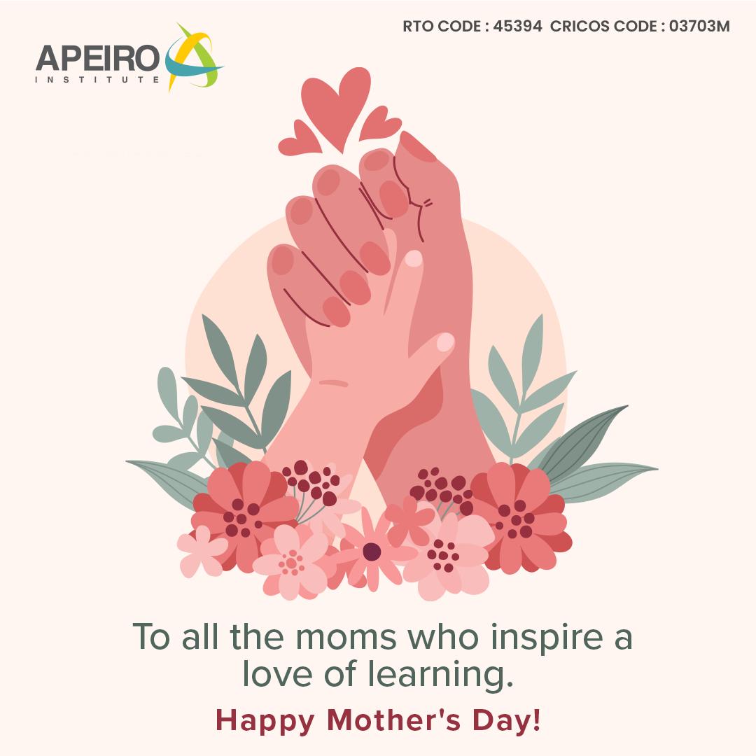 At #ApeiroInstitute, we recognize mothers' incredible role in shaping young minds. Thank you for your unwavering #encouragement and #dedication to your child's learning journey.
We wish all the moms a day filled with #love, laughter, and appreciation. 
#HappyMothersDay #Apeiro