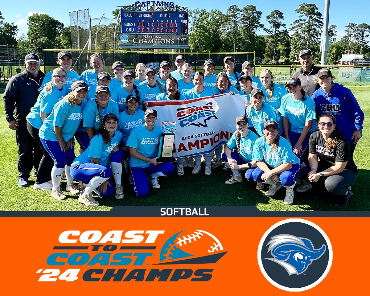 🏆 𝟮𝟬𝟮𝟰 𝗖𝟮𝗖 𝗦𝗢𝗙𝗧𝗕𝗔𝗟𝗟 𝗖𝗛𝗔𝗠𝗣𝗜𝗢𝗡𝗦 🏆

Christopher Newport captures the 2024 C2C Softball Championship!

<a href="/CNUathletics/">CNU Athletics</a> won its seventh title.

🥎 c2csports.com/SB24

#C2CSB // #D3Softball