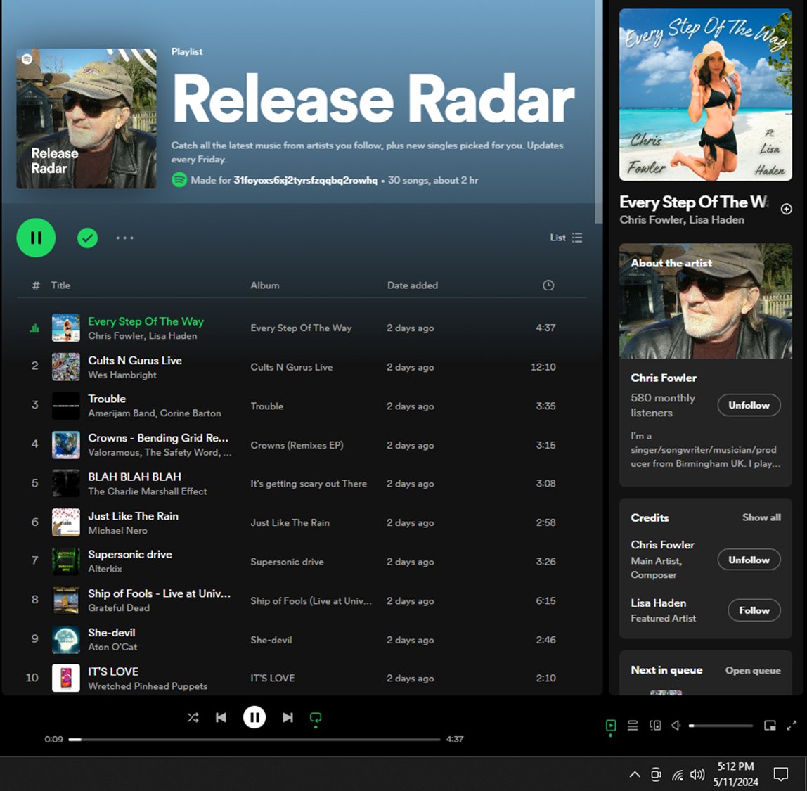 This week's #Spotify #ReleaseRadar has gotta be one of the best I've gotten so far for great #IndieMusic...
@chrisfowlersong @lisamariehaden @orangedogmusic @amerijamband @MikelNero 

FANTASTIC!! ❤️🤘

And it's what's spinning in Pittsburgh...