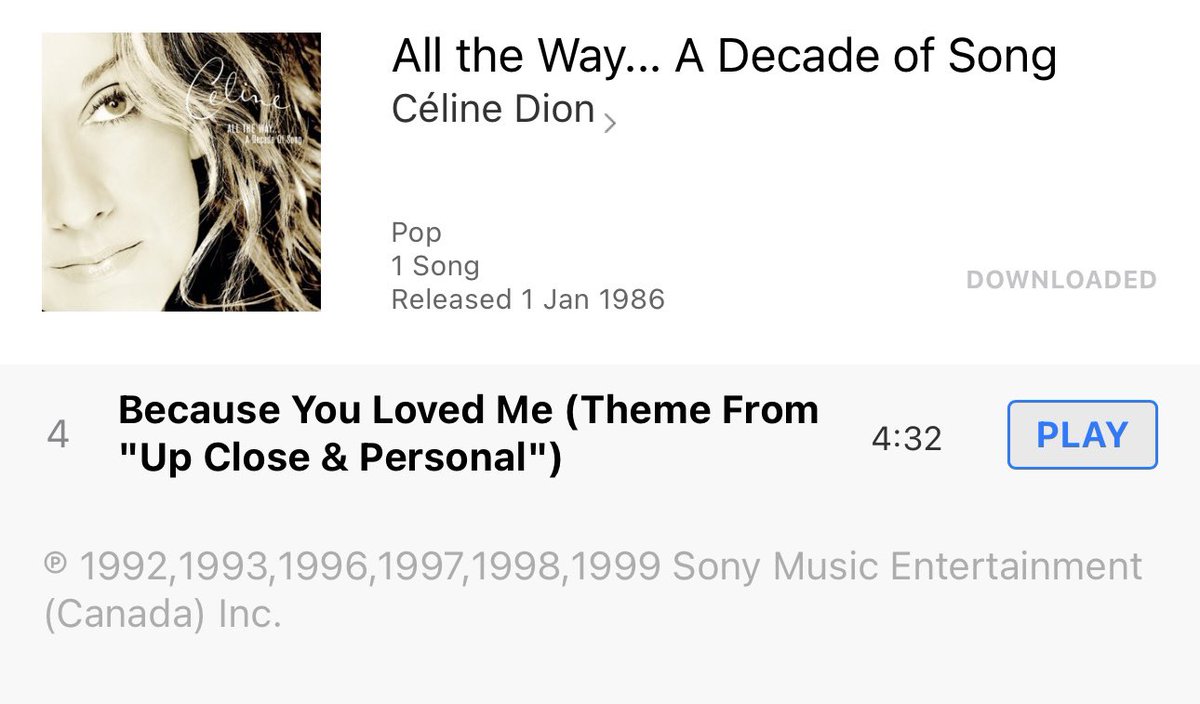 Just bought #BecauseYouLovedMe on #iTunes 🇵🇭 It is currently charting on #Australia at #56. Happy Mother's day to all mothers 🎉❤️ #HappyMothersDay2024 #CelineDion #IAmCelineDion #Spotify #Applemusic #Streaming #Philippines #Pilipinas
