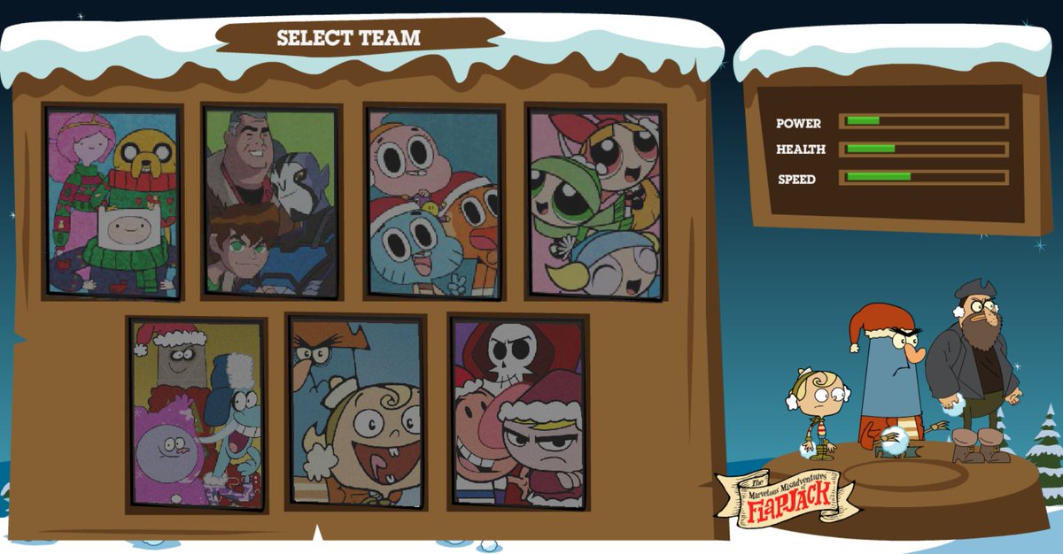 I like how in the old Cartoon Network flash game SnowBrawl Fight the gameplay hinges on needing 3 characters per show so for Flapjack they just made someone the fuck up