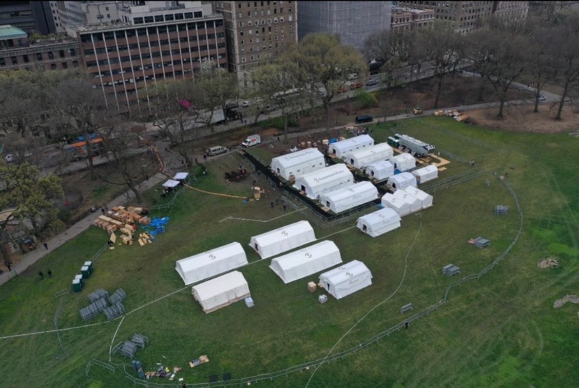 @SeeTheBigDipper An emergency field hospital is constructed in New York’s Central Park 💥Monday, March 30, 2020 #TheInvisibleWar #SaveTheChildrenWorldWide