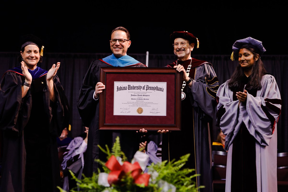 Today, I hope the @IUPEdu graduating class of 2024 enjoyed the short walk across the graduating stage and the many walks of life to come.   I hope they use their degree as a shield against cynicism, a tool to carve their own journey in life and travel their unique path, and hold