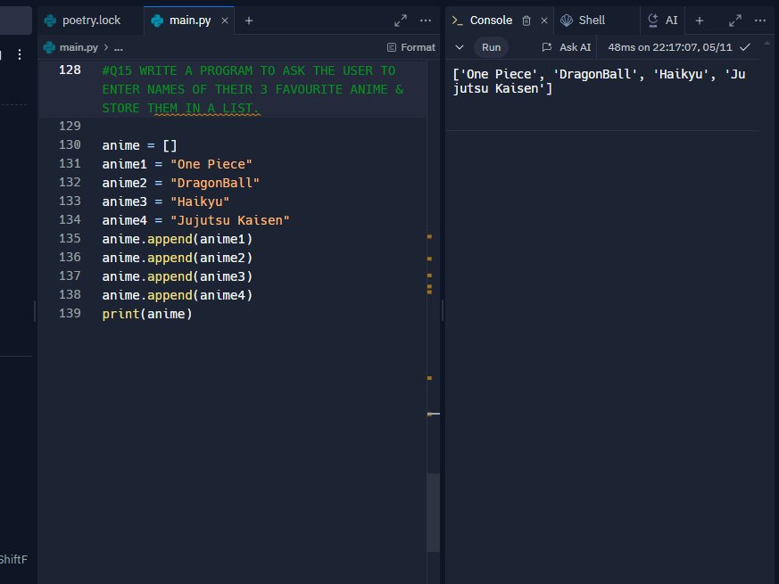 RohanDevZone's tweet image. Your Favourite Anime ? #ONEPIECE #python #programming #jujutsukaisen #dragonball #haikyu #pythonprogramming #beginnerprogrammer #anime