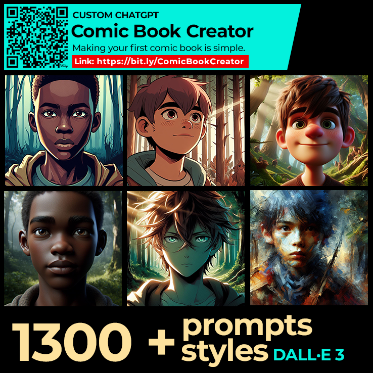 GumVue's tweet photo. Start creating your comic book on chatGPT : https://t.co/bz9P1jtehAβ¦
Download video tutorial with 1300 prompts :
https://t.co/2eFMEU3DL7
.
.
.
.
#ComicTutorial #ComicArt #DALLEComics #AIComics #DigitalComics #ArtTutorial #ComicCreation #IllustrationTutorial #ComicDesign https://t.co/xil09cZH9x