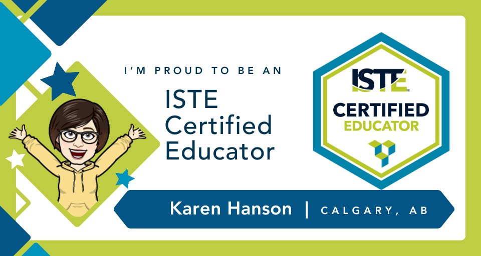 I AM OFFICIALLY an ISTE Certified Educator! What a challenge - but I am a better teacher for it! Thanks to @takingitglobal for the opportunity! I am excited to join this community of almost 2K educators worldwide. #ISTECert @isteofficial @atilamrac