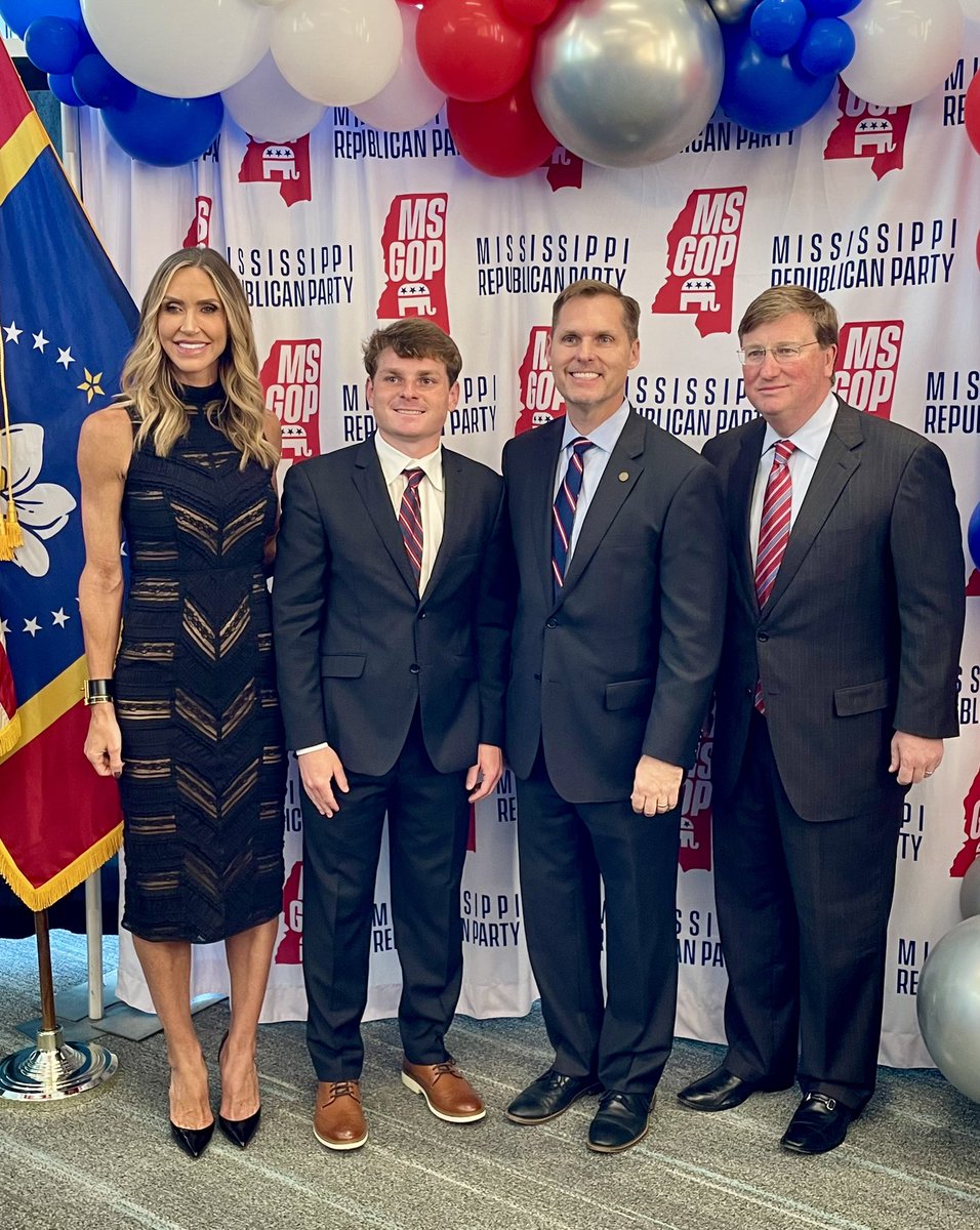 It was good to be at the MSGOP event last night in Jackson with my son Patton along with Governor Tate Reeves, and RNC Co-Chair Lara Trump. Now is the time to work together to take back our country and the White House with a victory in November!