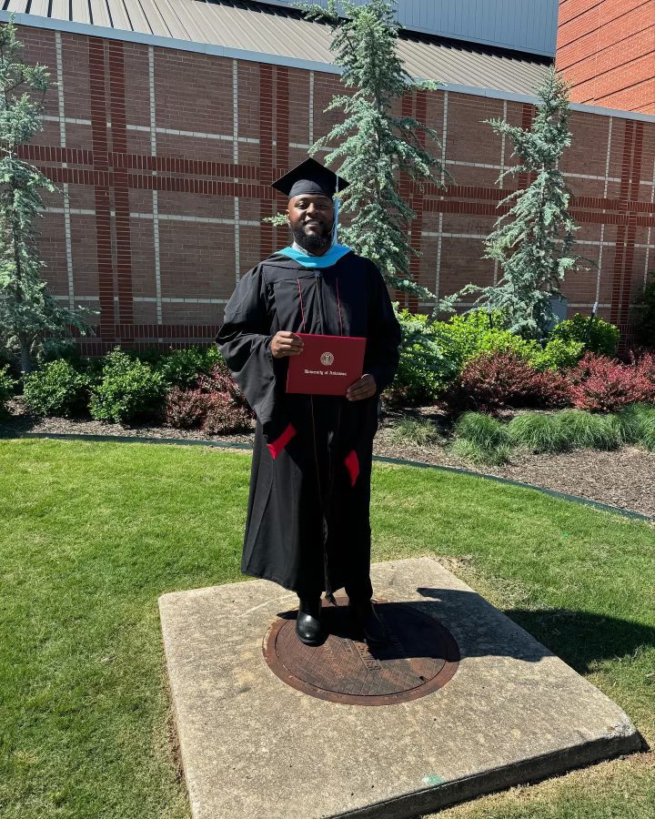 Congratulations to my guy @CoachVWheeler on graduating with his masters! The process is always ongoing! The best Director of Player Development in the nation!! @RazorbackFB #WPS