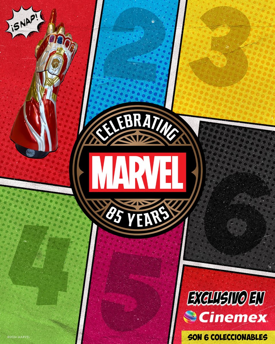 ¡Los #Marvel85 se celebran en Cinemex con esta primera e increíble palomera del Nanoguantelete de Iron Man! Ven ya por la tuya. 🔝