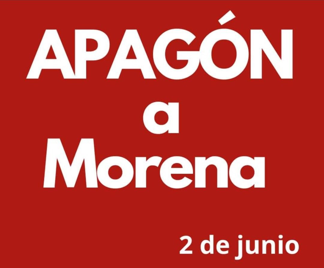 Es hora de apagar este mugrero llamado Morena…vota ese día 02, vota por México y no por las mentiras y muerte de este gobierno. #FueraMorena #NarcoPresidenteAMLO58