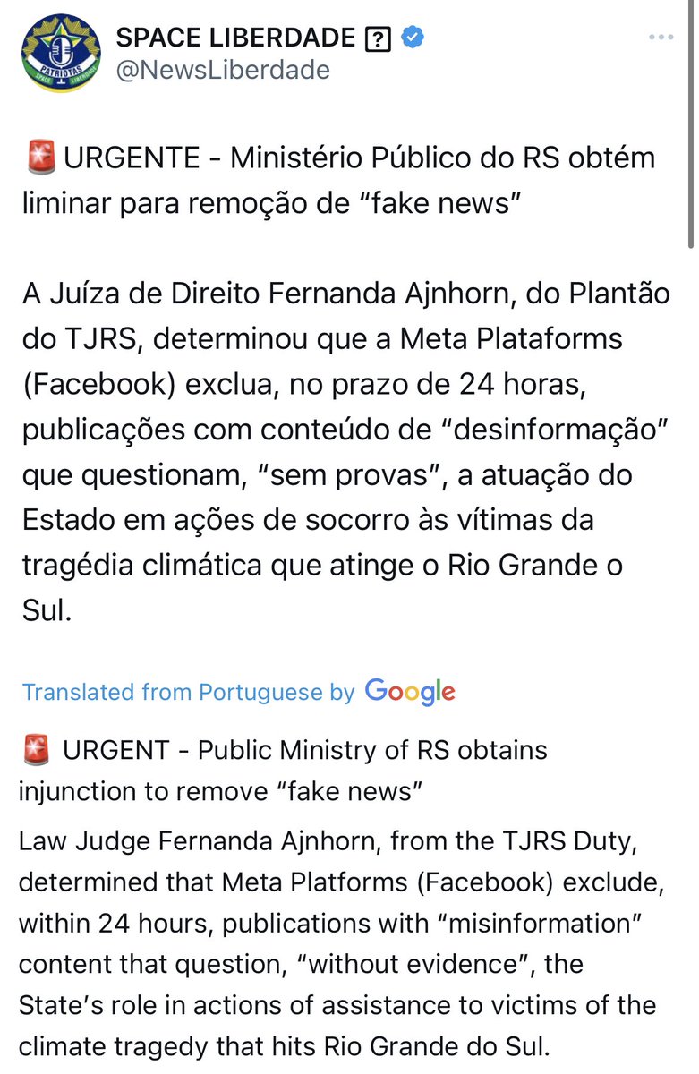 🇧🇷🚨 Brazil’s masters of censorship want to silence everyone who shares “Fake news” about Brazil’s “climate tragedy”. COME AT ME, I stand behind every word I said: YOUR CLIMATE TRAGEDY IS A HOAX AND LULA DOESN’T CARE ABOUT THE PEOPLE.