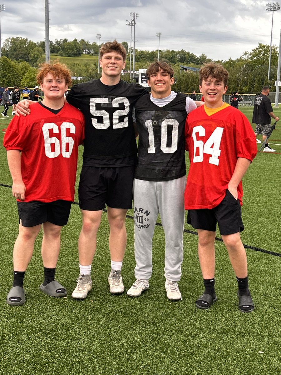 Great morning spent at @WJFootball camp with a few of my football brothers. Always appreciate the opportunity to learn and get better. @BrookeBruinsFB