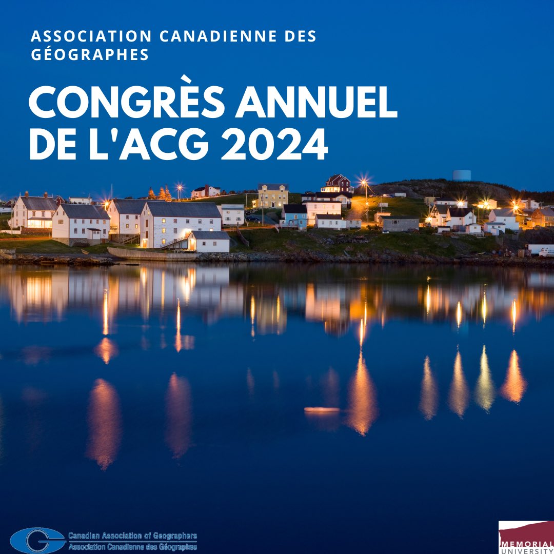 Rejoignez-nous au congrès annuel de l'ACG 2024 en vous inscrivant dès aujourd'hui sur notre site Web (cag-acg.ca/acg-2024-date-…)!   #geography #ACG2024 #CAG2024