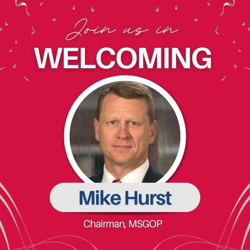 Congrats to @MikeHurstMS on becoming the new @MSGOP Chairman! Mike is a strong conservative and a dedicated public servant who will do a great job for the Mississippi Republican Party. Looking forward to working with him to grow our party and improve our state!!