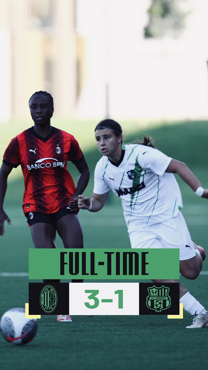 FINALE | #MilanSassuolo 3️⃣-1️⃣

#FinalFour #PrimaveraFemminile 🟢
#ForzaSasol 🖤💚