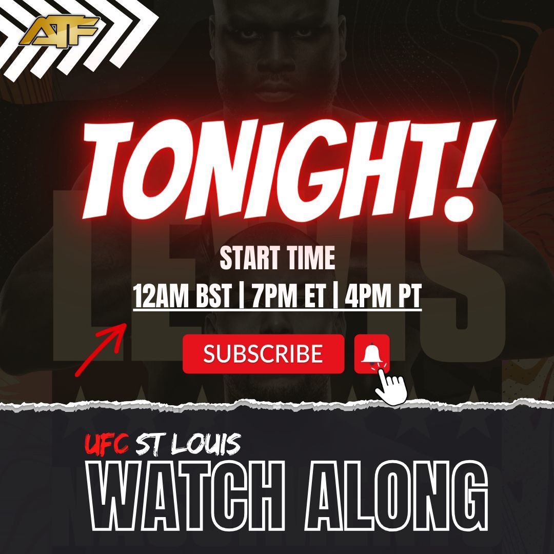 🚨TONIGHT!🚨 We've got some guaranteed bangers 💥 SO DON'T MISS IT❗️ Join us LIVE at 12AM BST | 7PM ET | 4PM PT for the main card 👊 Click 'Notify Me' on the video 🔔📺: buff.ly/3ylSdpY #UFCStLouis #UFCLouisville #MMA