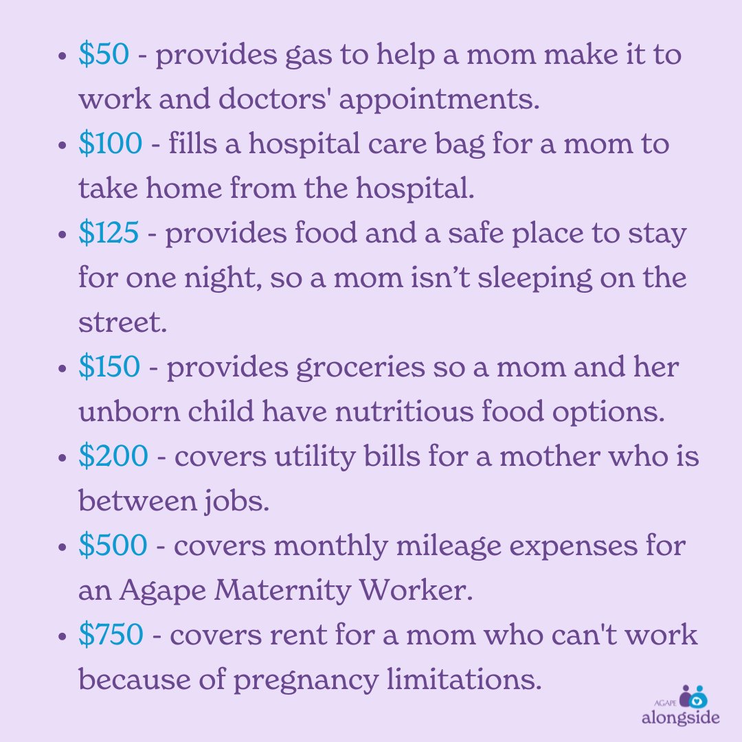 Agape4children's tweet image. Some of you have walked, some of you have prayed, some of you may feel the call to give. Check out what your gift can do for a mom. 
#alongside 
Donate here: fundraising.idonate.com/agape-ofcentra…