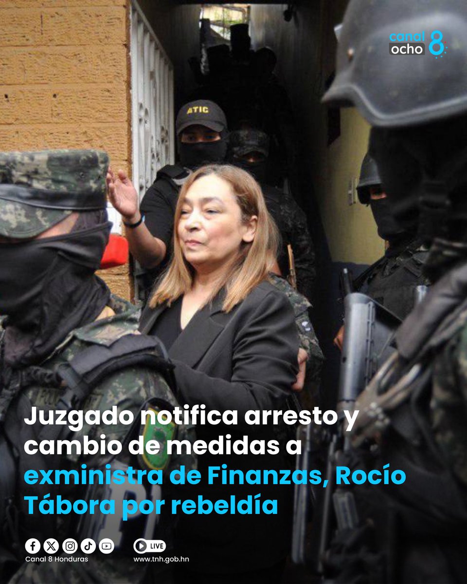 #Canal8 | ⚖ Los Juzgados en Materia de Criminalidad Organizada y Corrupción notificó a la exministra de Finanzas, Rocío Tábora, el cambio de medidas y la orden de enviarla a prisión.Este viernes se tenía que desarrollar la audiencia Ad-Hoc con el objetivo de notificarle el