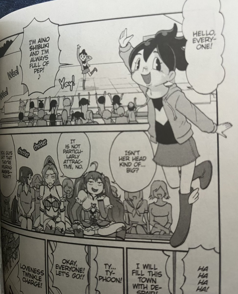 i was reading unmagical girl vol 2 and i fucking KNEW the new pretty angel series was a callback to hapcha just from the style alone. come on 'aino shibuki' and 'loveness' (this manga started in 2014 so makes sense)