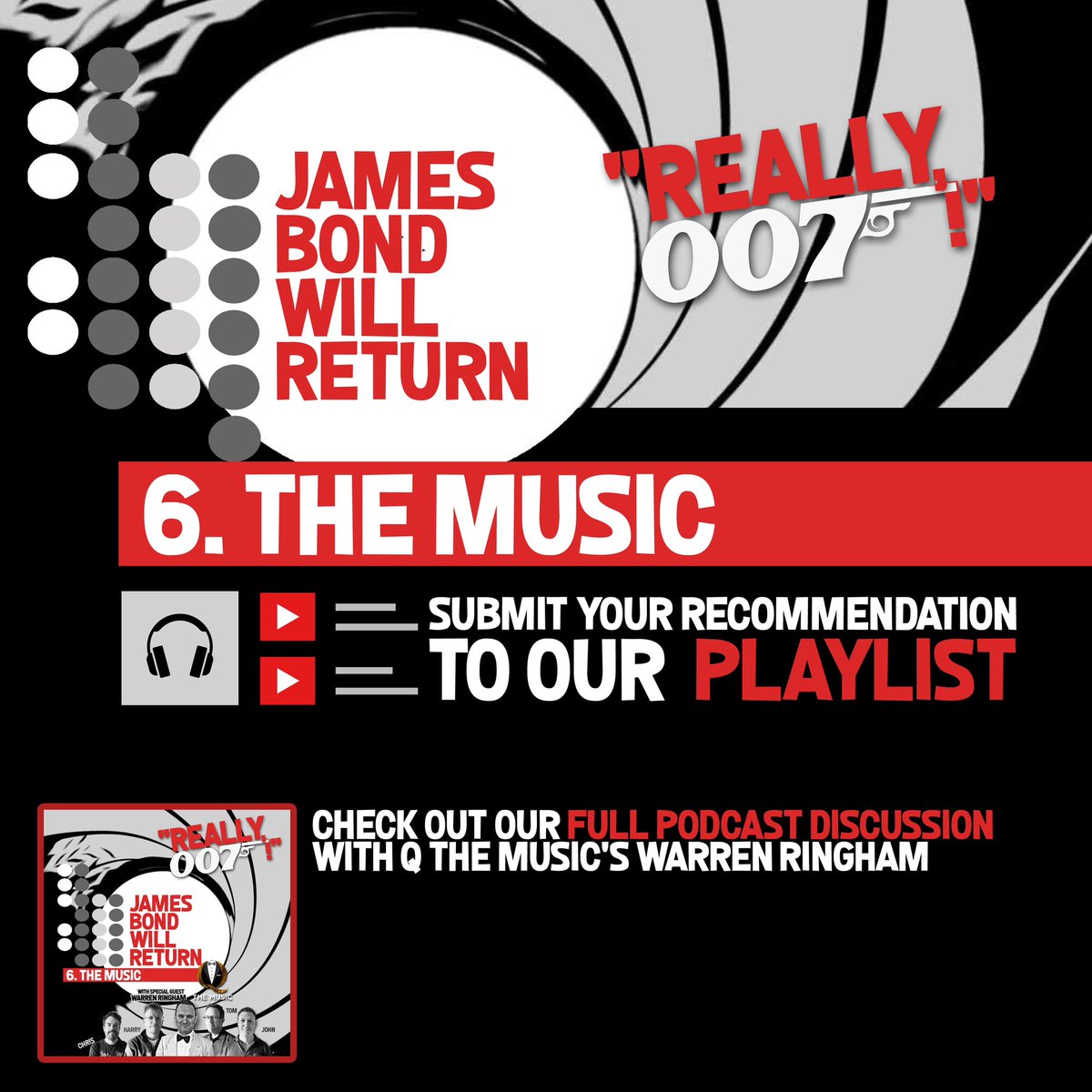 Really007pod's tweet photo. In our discussion on the next Bond score, we’ve compiled a playlist of tracks that ‘sound Bond’ and showcase composers!

Please tell us your suggestions and recommendations to add to the list!

▶️https://t.co/MwJ8tRDWPA

▶️https://t.co/RUVu9PjNy5 https://t.co/1kG08WWYQl