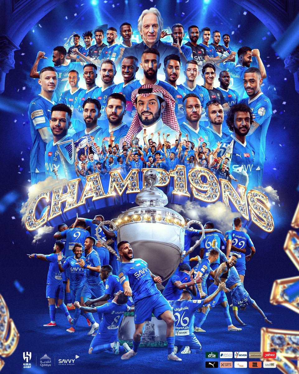 🏆 #AlHilal is the CHAMPION of Roshn Saudi League for the 19th time, the 68th title in the history 👏🏻 Congratulations 💪🏻💙 #CHAMP19NS 🥇 #AlHilal68 ✅