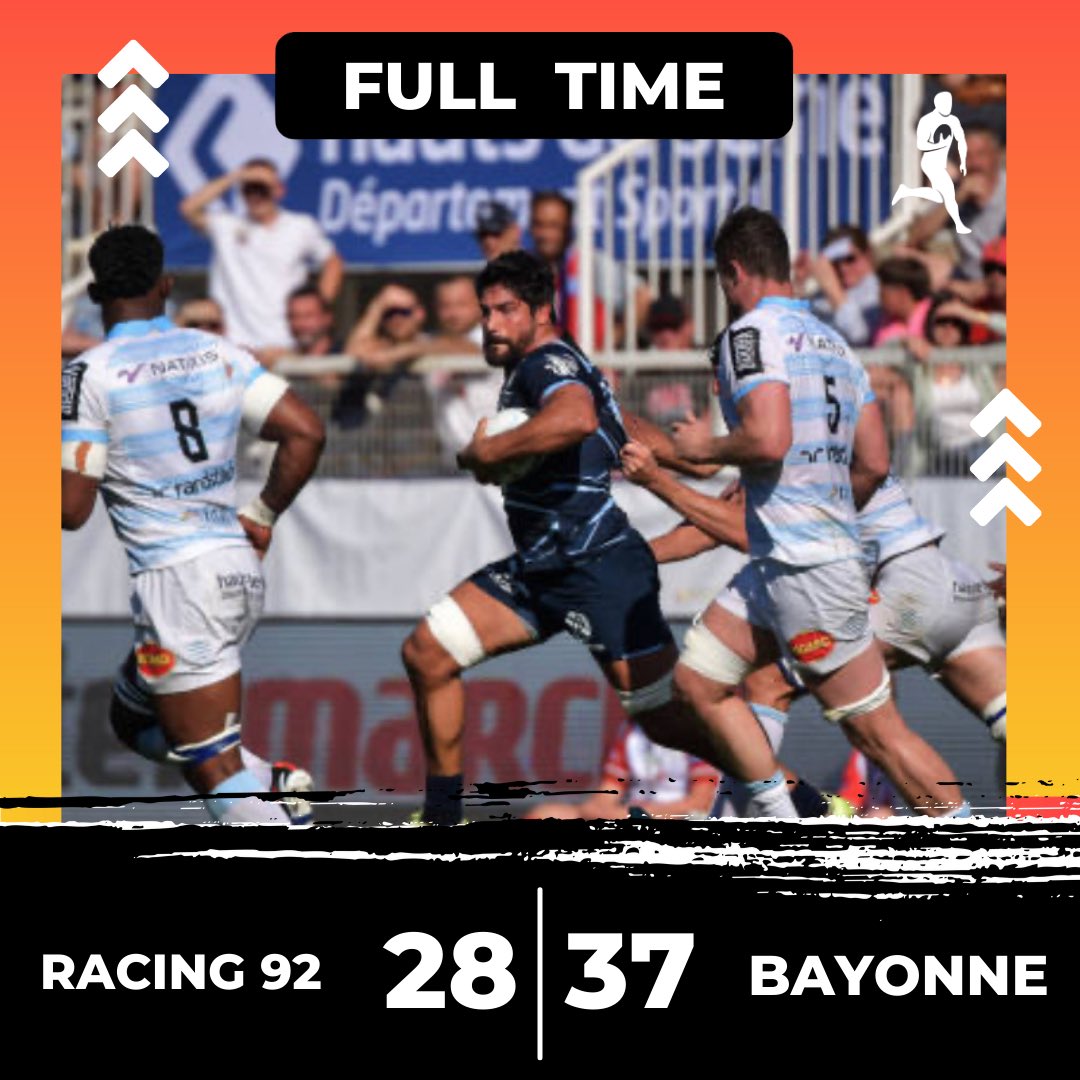 Full Time Top 14 ⏰ ✔️ Pau secure the victory at home ✔️ Castres edge Montpellier by a point ✔️Toulon hold off for a victory at home ✔️Bayonne secure the victory away over Racing 92 #TOP14