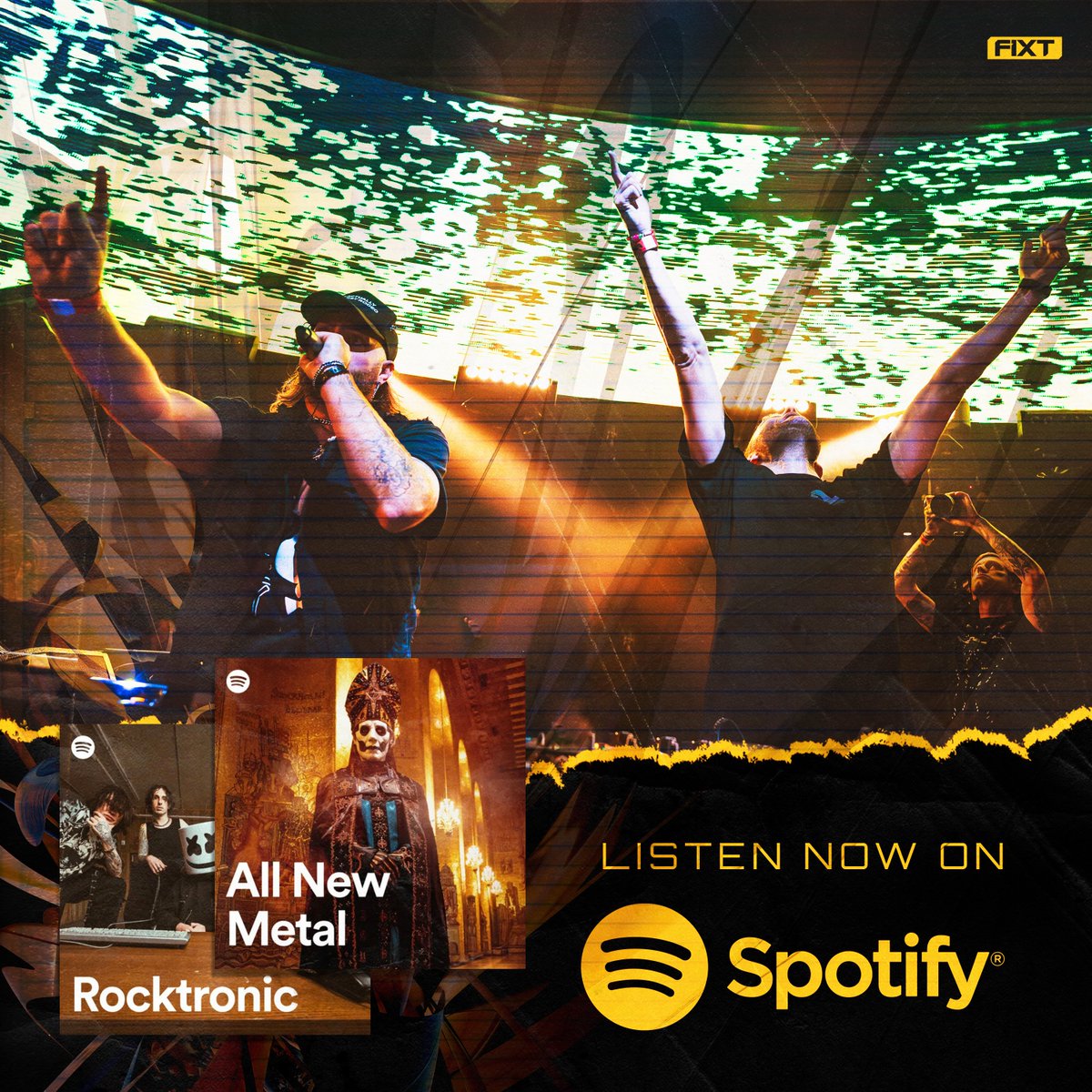DATAMOSH Summer starts now🤘 “Voices” landed on Spotify’s “All New Metal” and “Rocktronic” playlists! @MicahTheZealot @fixtmusic