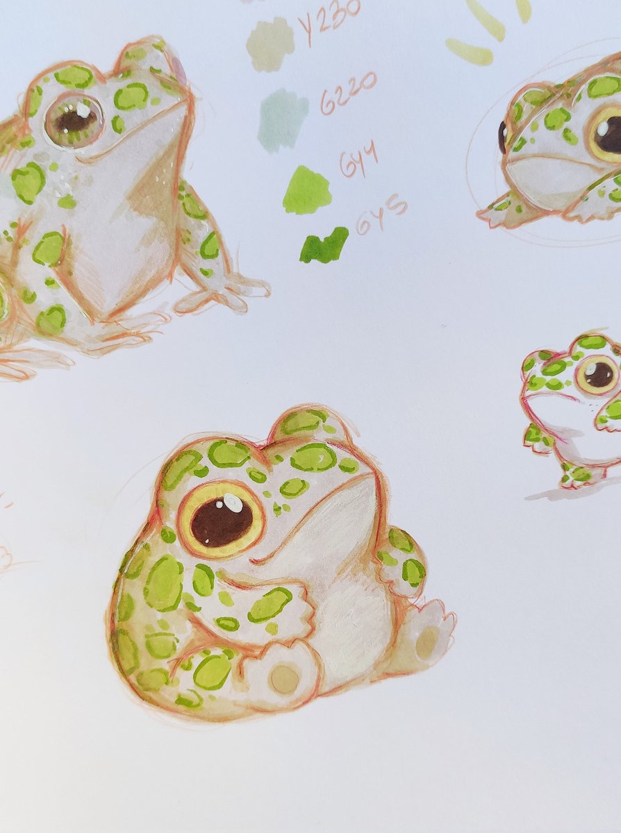 european green toad doodles ✨