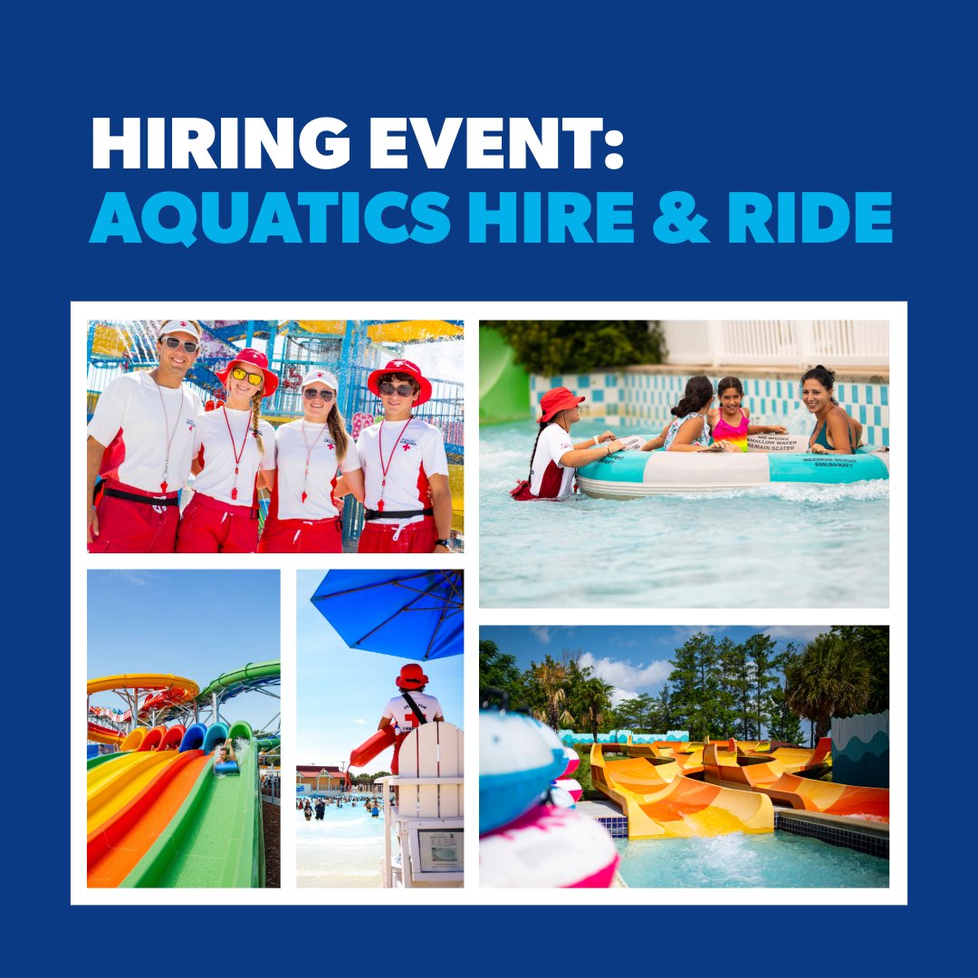 Apply and get hired on the same day during #Carowinds' aquatics hire & ride event! Thursday, May 16: 3 PM - 8 PM Saturday, May 18: 11 AM - 5 PM Candidates that accept a position can enjoy the rest of the day in the park (May 18 only). Details: bit.ly/3WzeBGw