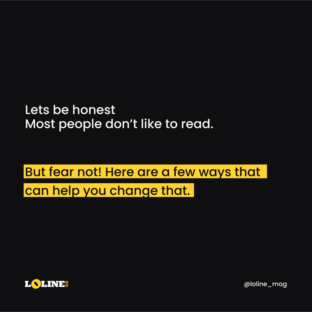 LolineMag's tweet photo. Don't miss out on the magic of reading books! Are there any books you recommend for new readers? Lets us know in the comments. #LolineMag #Reading #BookRecommendation #Habits https://t.co/fD2vYksnXB
