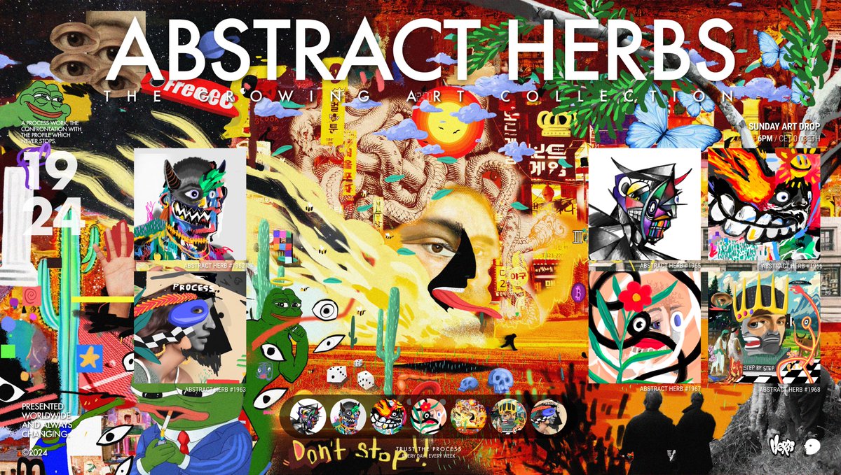 ABSTRACT HERBS - art. drop       

week 19/2024     
Chaotic works, strengthened spirit. 
Unload mental ballast.      

Giveaway🌱---> Like & RT             
to win a piece of art!      
all details  below👇
