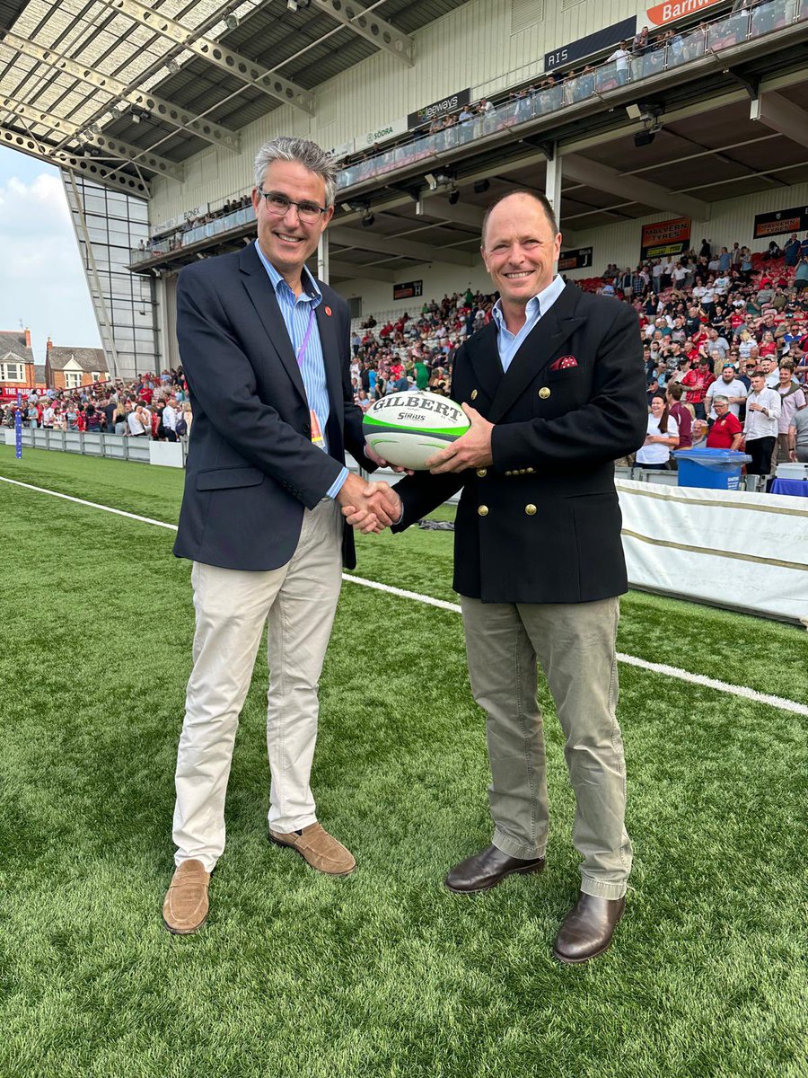 Army Rugby Union (@armyrugbyunion) on Twitter photo Today at Kingsholm, Lt Gen James Swift CB OBE handed over as President of the Army Rugby Union to Lt Gen Sir Roly Walker KCB DSO ๐ค 
Thank you General James for all your support and guidance to Army Rugby during your tenure, we wish you all the very best for the future. Today at Kingsholm, Lt Gen James Swift CB OBE handed over as President of the Army Rugby Union to Lt Gen Sir Roly Walker KCB DSO ๐ค 
Thank you General James for all your support and guidance to Army Rugby during your tenure, we wish you all the very best for the future.