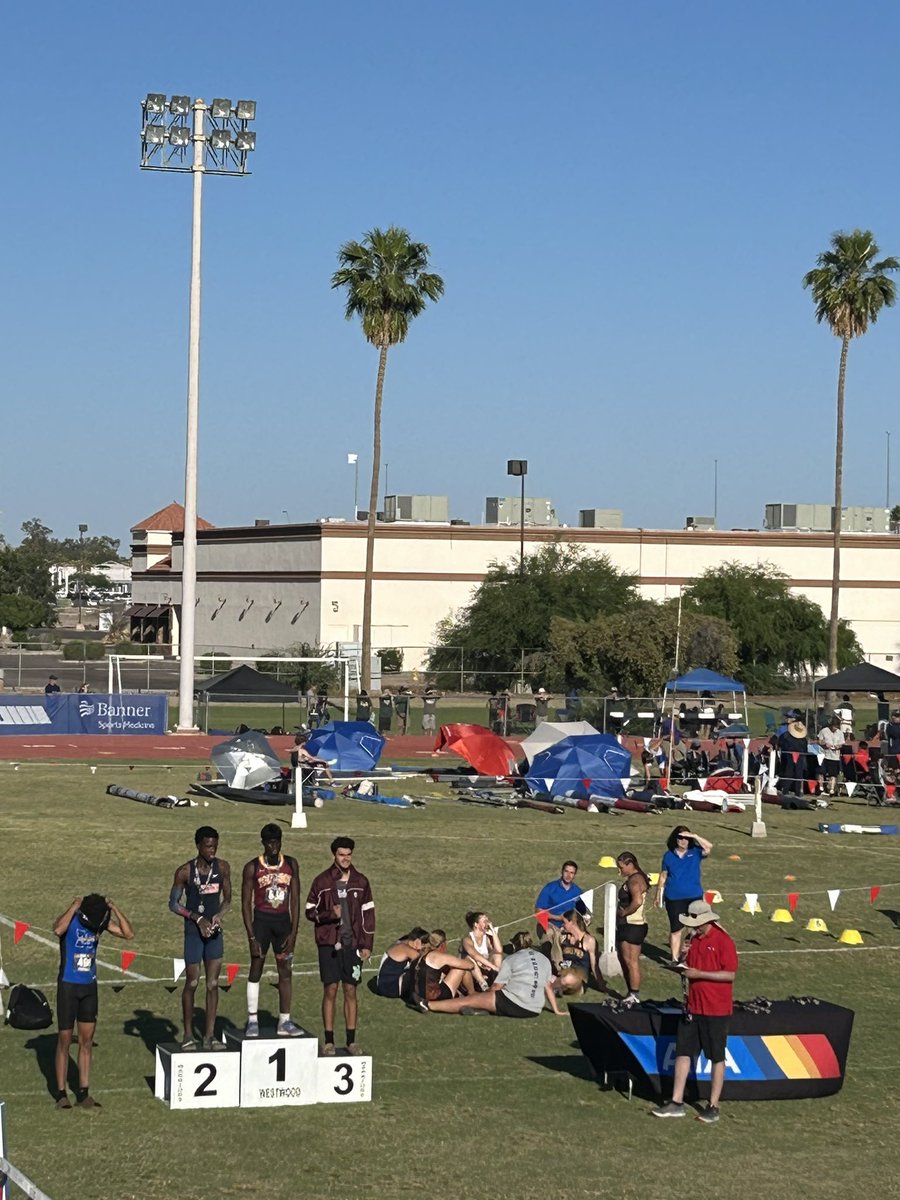 Congratulations to Augie McCabe for winning the Open Division State Meet, jumping a 49' 9' Triple Jump yesterday! This not only breaks a Tolleson HS Record but is the #4 all time Jump in AZ History and is the #6 Triple Jump in the US this year! Go Wolverines! @AugustineMccab1