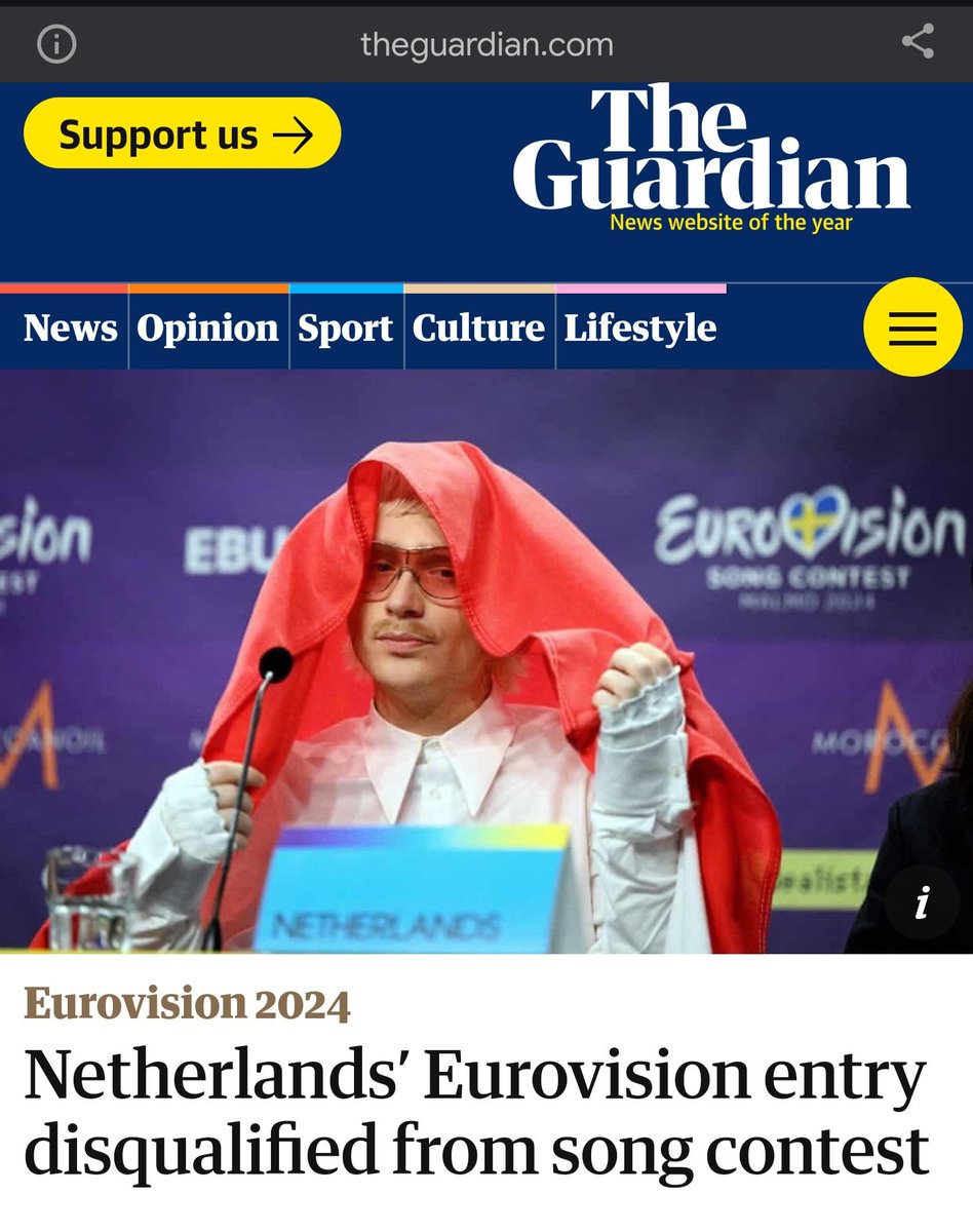 #EuroviZion's moral compass: Make a 'threathening' move to a camera/journalist behind the scenes: Suspended. Kill hundreds of journalists, thousands of civilians, among them babies & children, destroy 70% of civil infrastructure: you are welcome to sing & dance... #JoostKlein