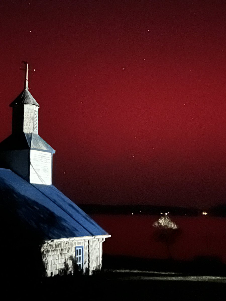 Aurora austral desde #Chiloe Chile.