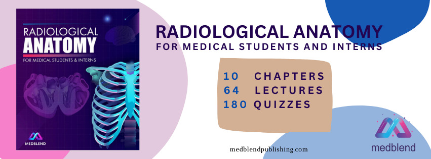 📚 'Not just a textbook, not just recorded lectures, not just a question bank; all in one in our Radiological Anatomy course!' 🦴 🔍 Dive deep with: 10 Chapters 64 Lectures 180 Quizzes Transform your medical education journey with Medblend! 🚀 #MedEducation #radiology #MedEd