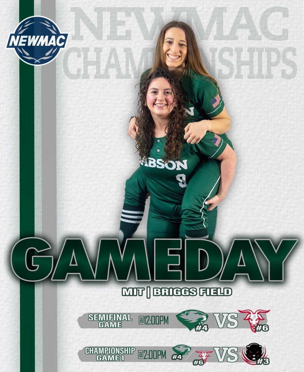 Get ready as the Beavers take on WPI (#6) for the semifinal game of the Newmac Championship!! 🦫🥎

 #GoBabson #StrictlyBusiness #NEWMACChampionships