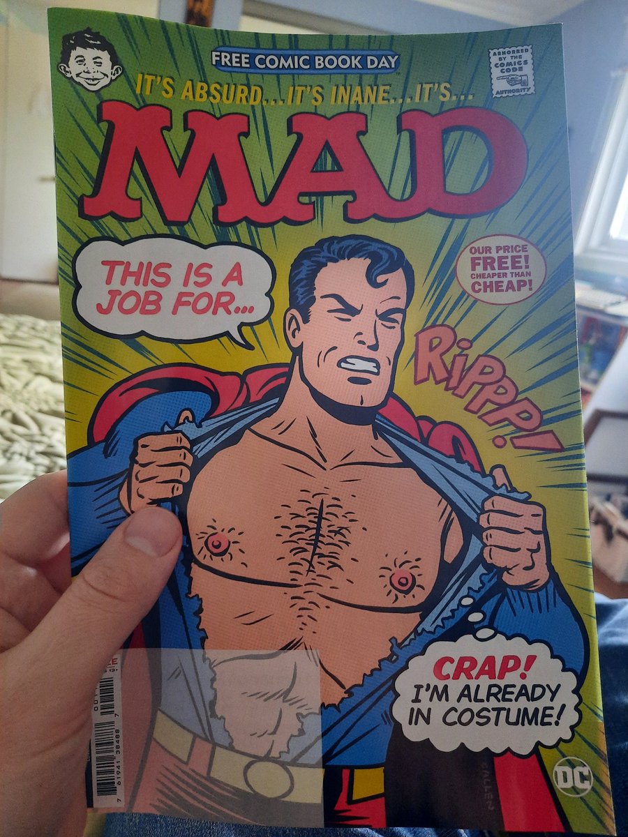 Look what my kids found for me for 'Free Comic Book Day' (I have about 200 classic Mad mags and pocket books)! 😀