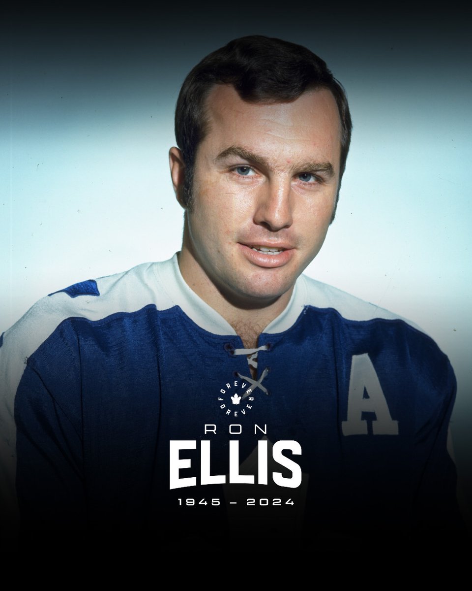 We are deeply saddened to learn of the passing of Ron Ellis. Ron was one of only five Maple Leafs to skate in more than 1000 games for the club, while also scoring the fifth most goals in team history. Our thoughts are with his family and loved ones. #LeafsForever