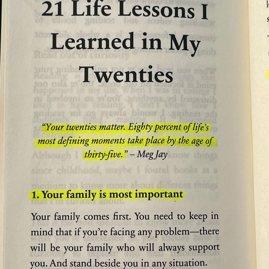 21 LIFE LESSONS LEARNED IN MY 20s THREAD 1.