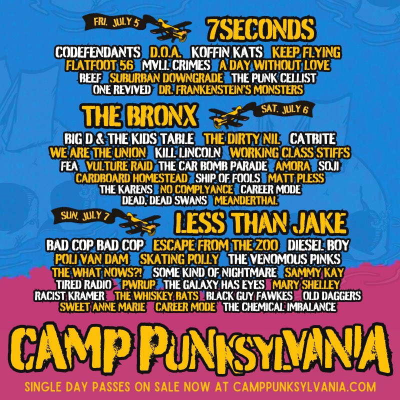 final band announced for camp punksylvania ! (It’s us!)