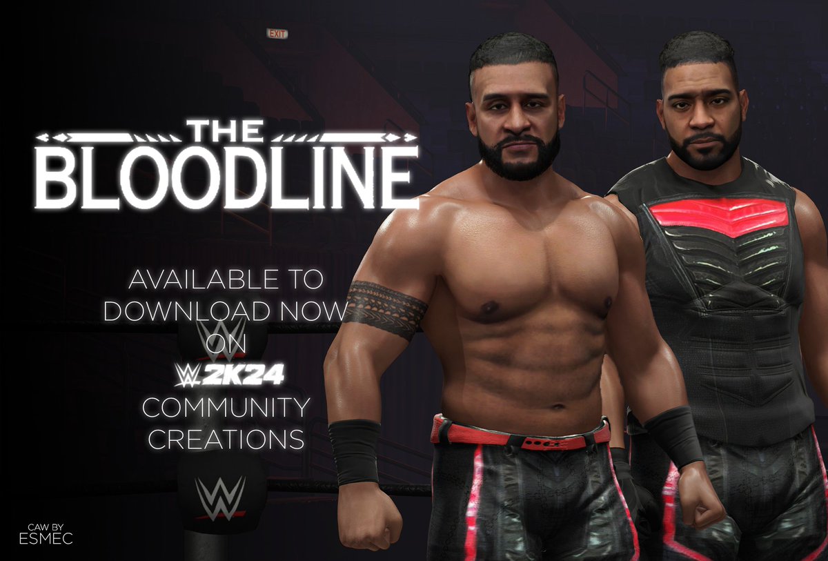 #WWE2K24 THE NEW BLOODLINE #TamaTonga #TongaLoa or #TangaLoa caws are now available to download on cc. #GuerrillasOfDestiny
Use search tag #ESMEC