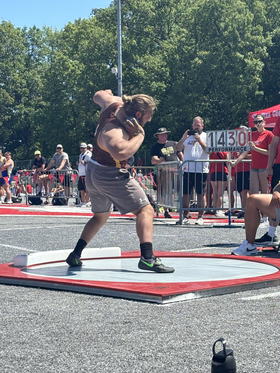 Morgan with several personal best throws to take second and advance to sectionals. Closing in on that school record.