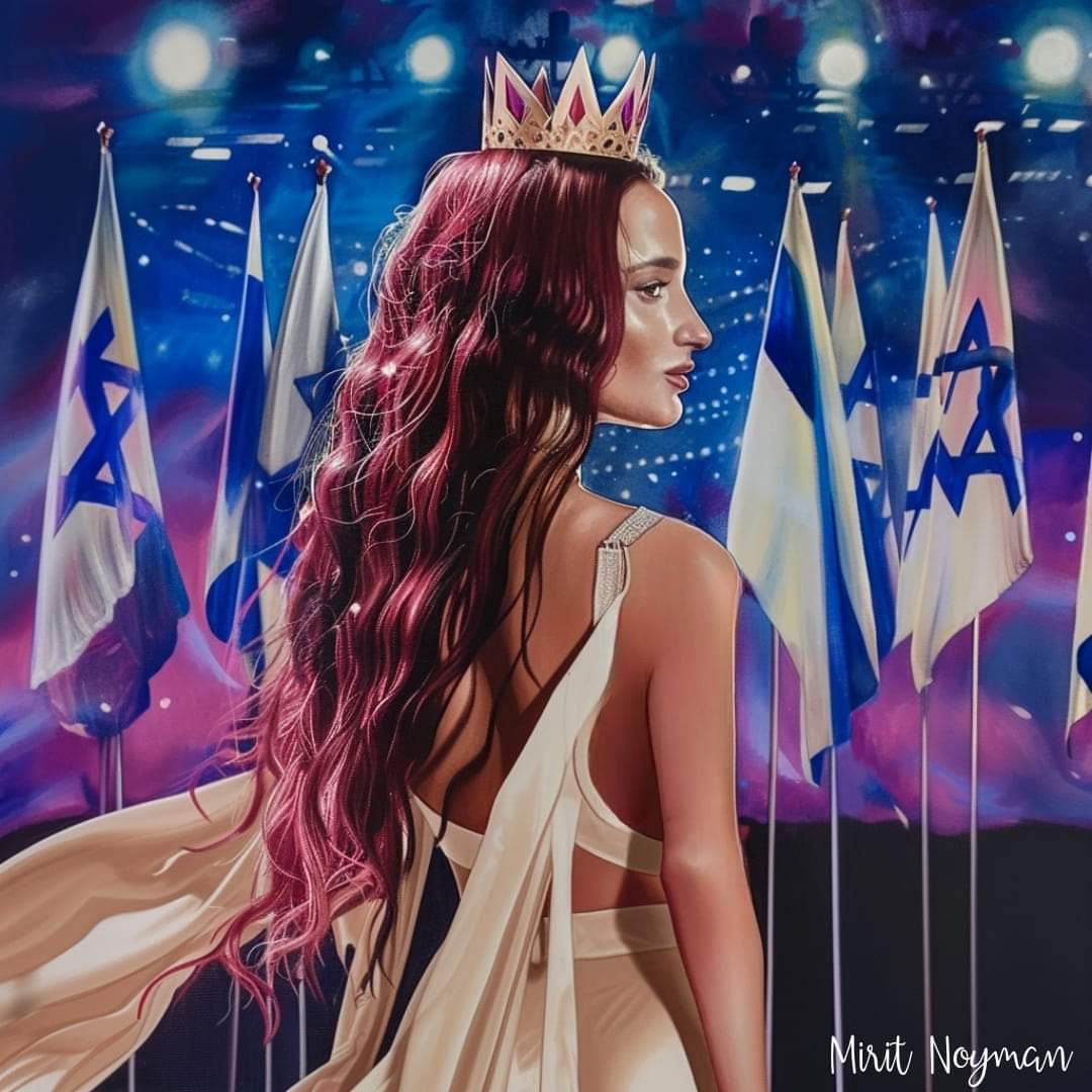 Wishing you the best of luck tonight in the Eurovision grand final, Eden Golan!

Artist: Mirit Noyman [instagram.com/mirit.noyman]

#Eurovision #standwithisrael #alwayswithisrael #StopHate #StopAntisemitism #StopTerrorism #racism #terror #SupportIsrael #RockYouLikeAHurricane