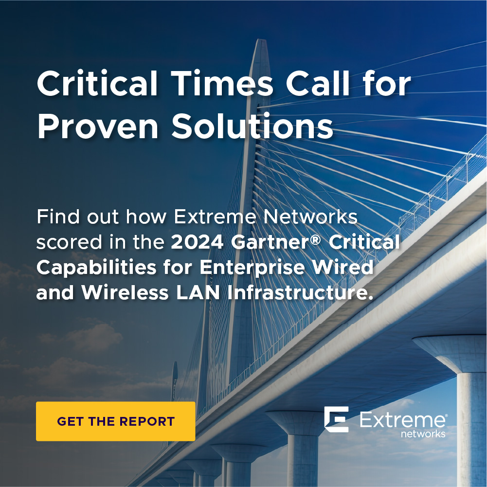 ExtremeCloud IQ Site Engine excels in multivendor environments and can easily manage third-party devices. Learn more about our recognition in the 2024 Gartner® Critical Capabilities for Enterprise Wired and Wireless LAN Infrastructure. Read report: extremenetworks.com/resources/repo… #dx