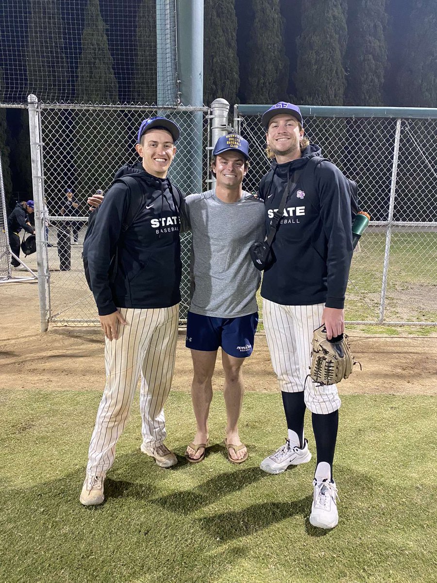 This is what it’s about! Former @SFStateBaseball player @nick_upstill supporting his old teammates and the program! #ChompCity #KeepGoing