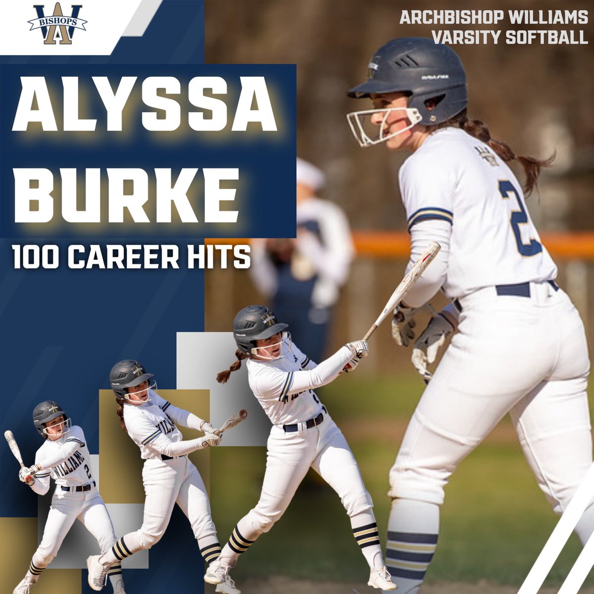 SOFTBALL: Congratulations to Senior Captain Alyssa Burke on surpassing 100 career hits with todays win over Spellman! The lead off hitter accomplished this in only two and a half years! Way to go Alyssa! #rollbills @bishopssoftball