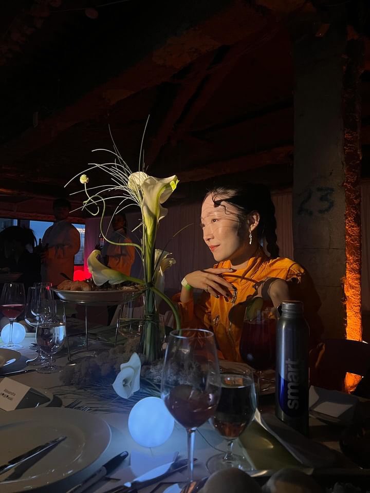 feeling cute at <a href="/rhizome/">Rhizome</a> forever benefit dinner last Thursday 🌸🌸🌸