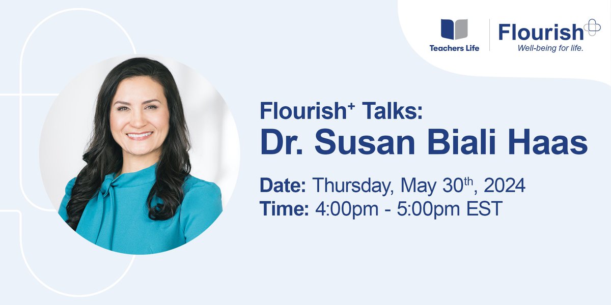 You are invited to the second Teachers Life & nowly complimentary Flourish+ Talk featuring Dr. Susan Biali Haas, M.D., on May 30th at 4:00 pm ET! All OTIP Members are invited to join! To register: bit.ly/3JXWhj6